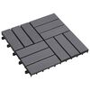 vidaXL Decking Tiles 10 pcs Grey Wash 30x30 cm Solid Acacia Wood