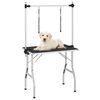vidaXL Bath Grooming Table for Dogs Cats Pets Adjustable 2 Loops