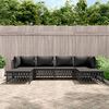 vidaXL 6 Piece Garden Lounge Set with Cushions Anthracite Steel