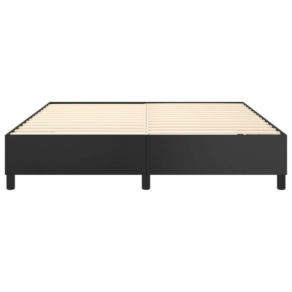 vidaXL Bed Frame without Mattress Black California King Faux Leather (US Only)