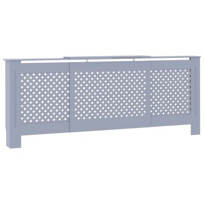 vidaXL MDF Radiator Cover Grey 205 cm