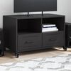 vidaXL TV Cabinet Black 68x39x43.5 cm Steel