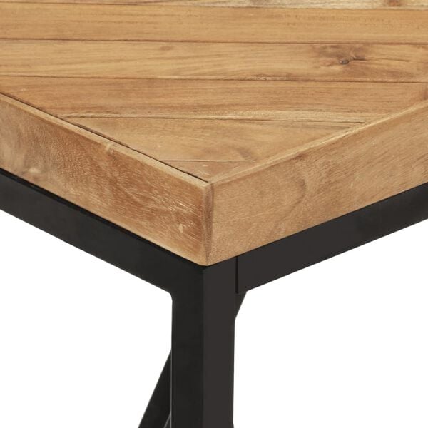 vidaXL Dining Table 120x60x76 cm Solid Acacia and Mango Wood