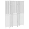 vidaXL Room Divider 5 Panels White Solid Wood Paulownia