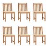 vidaXL Garden Chairs 6 pcs with Cushions Solid Teak Wood