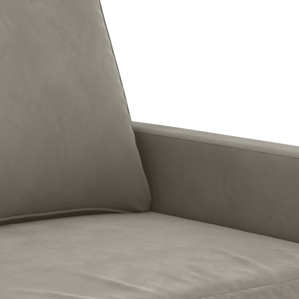 vidaXL 2-Seater Sofa Light Grey 120 cm Velvet