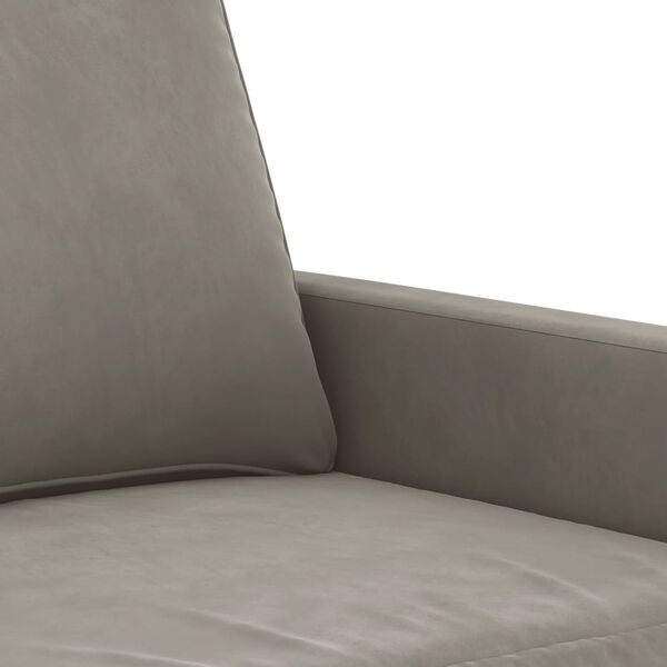 vidaXL 2-Seater Sofa Light Grey 120 cm Velvet