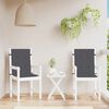 vidaXL Lowback Chair Cushions 2 pcs Melange Anthracite 100x50x4 cm Fabric