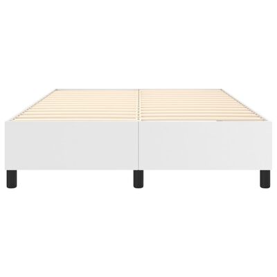 vidaXL Box Spring Bed Frame White 137x190 cm Full Faux Leather