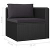 vidaXL 7 Piece Garden Lounge Set with Cushions Poly Rattan Black