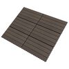 vidaXL Decking Tiles 6 pcs WPC 60x30 cm 1.08 m² Dark Brown