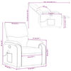 vidaXL Massage Recliner Chair Black Fabric