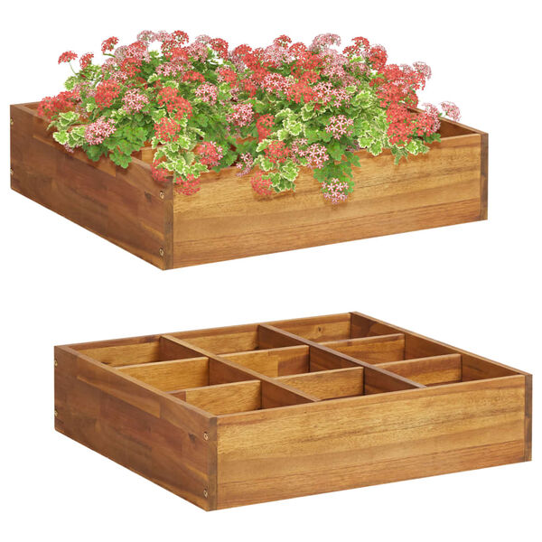 vidaXL Herb Garden Raised Bed Solid Wood Acacia 60x60x15 cm
