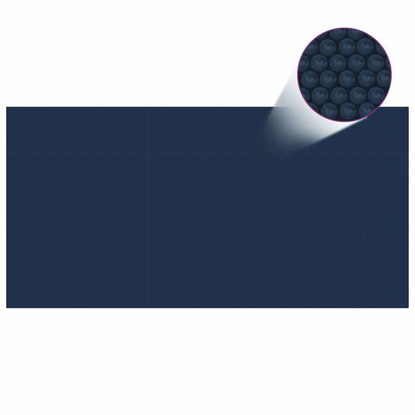 vidaXL Floating PE Solar Pool Film 400x200 cm Black and Blue