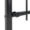 vidaXL Garden Fence with Hoop Top Steel 181x120 cm Black