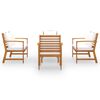 vidaXL 5 Piece Garden Lounge Set with Cushion Solid Acacia Wood