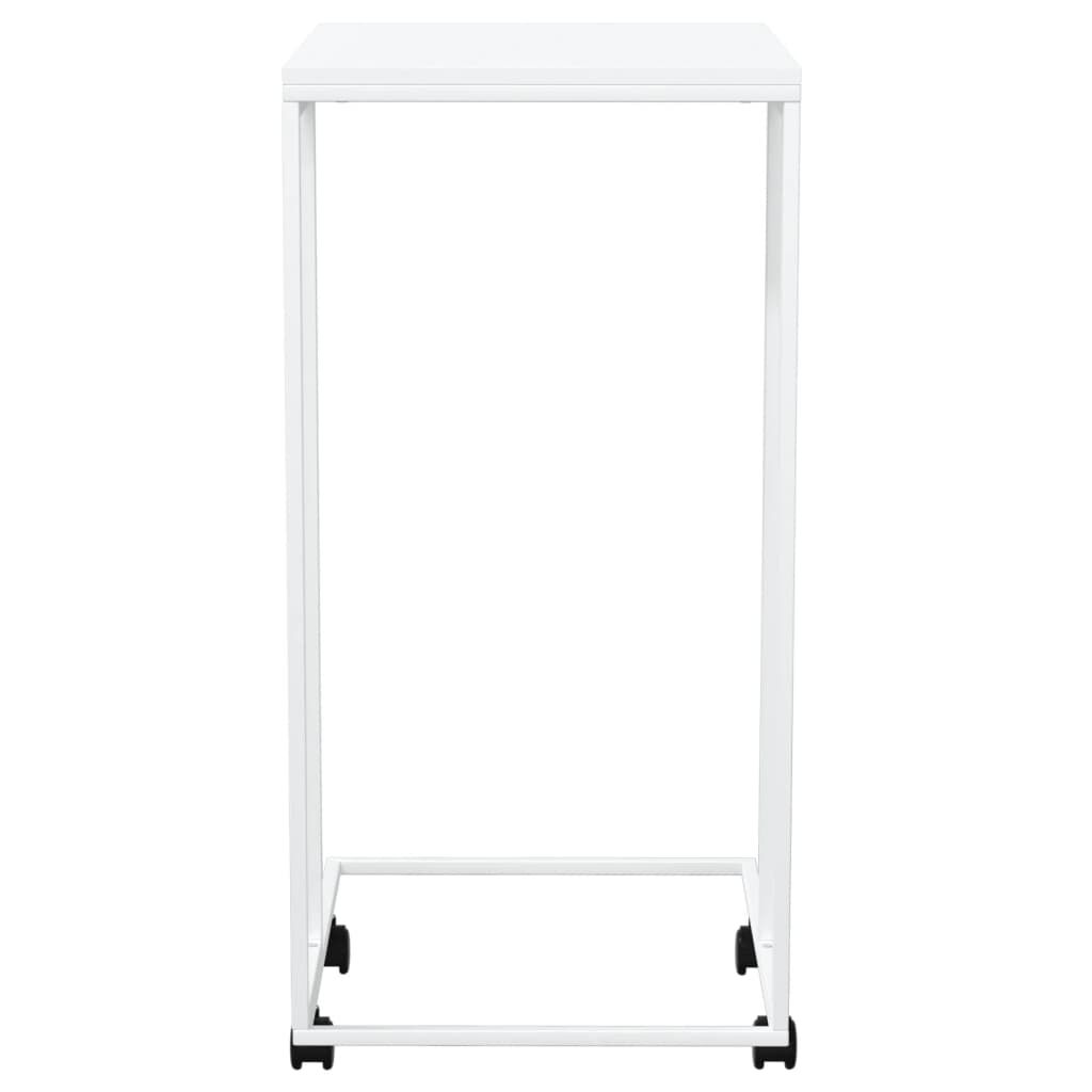 vidaXL Side Table with Wheels White 40x30x63.5 cm Engineered Wood