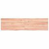 vidaXL Wall Shelf Light Brown 120x30x(2-4) cm Treated Solid Wood Oak