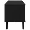 vidaXL TV Cabinet SENJA Rattan Look Black 158x40x49cm Solid Wood Pine