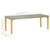 vidaXL Garden Bench 80 cm Poly Rattan Grey