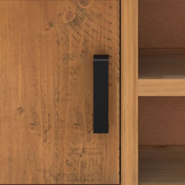 vidaXL TV Cabinet Brown 90x30x40 cm Solid Pinewood