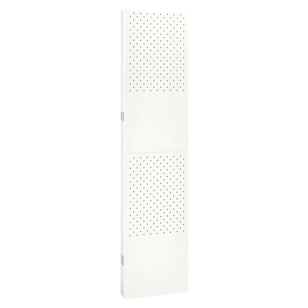 vidaXL 4-Panel Room Dividers 2 pcs White 160x180 cm Steel