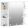 vidaXL Mirror Cabinet with LED White 70x16.5x60 cm