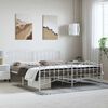 vidaXL Metal Bed Frame without Mattress with Footboard White 193x203cm