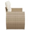 vidaXL Garden Sofa with Cushions 2-Seater Beige Poly Rattan