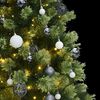 vidaXL Artificial Hinged Christmas Tree 300 LEDs & Ball Set 180 cm