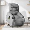 vidaXL Electric Stand up Massage Recliner Chair Light Grey Fabric