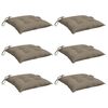 vidaXL Chair Cushions 6 pcs Taupe 40x40x7 cm Oxford Fabric