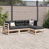 vidaXL 4 Piece Garden Sofa Set with Cushions Solid Wood Pine