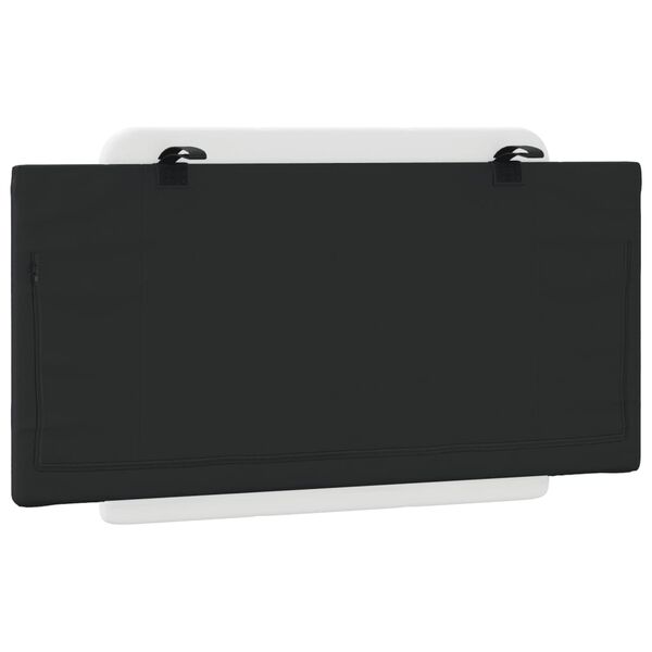 vidaXL Headboard Cushion "Zadar" White and Black 100 cm Faux Leather