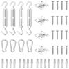 vidaXL 12 Piece Sunshade Sail Accessory Set Stainless Steel