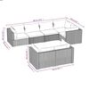 vidaXL 7 Piece Garden Lounge Set with Cushions Grey Poly Rattan