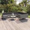 vidaXL 11 Piece Garden Lounge Set with Cushions Poly Rattan Grey