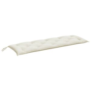 vidaXL Garden Bench Cushion Melange Cream 150x50x7 cm Fabric
