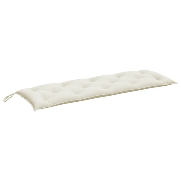 vidaXL Garden Bench Cushion Melange Cream 150x50x7 cm Fabric