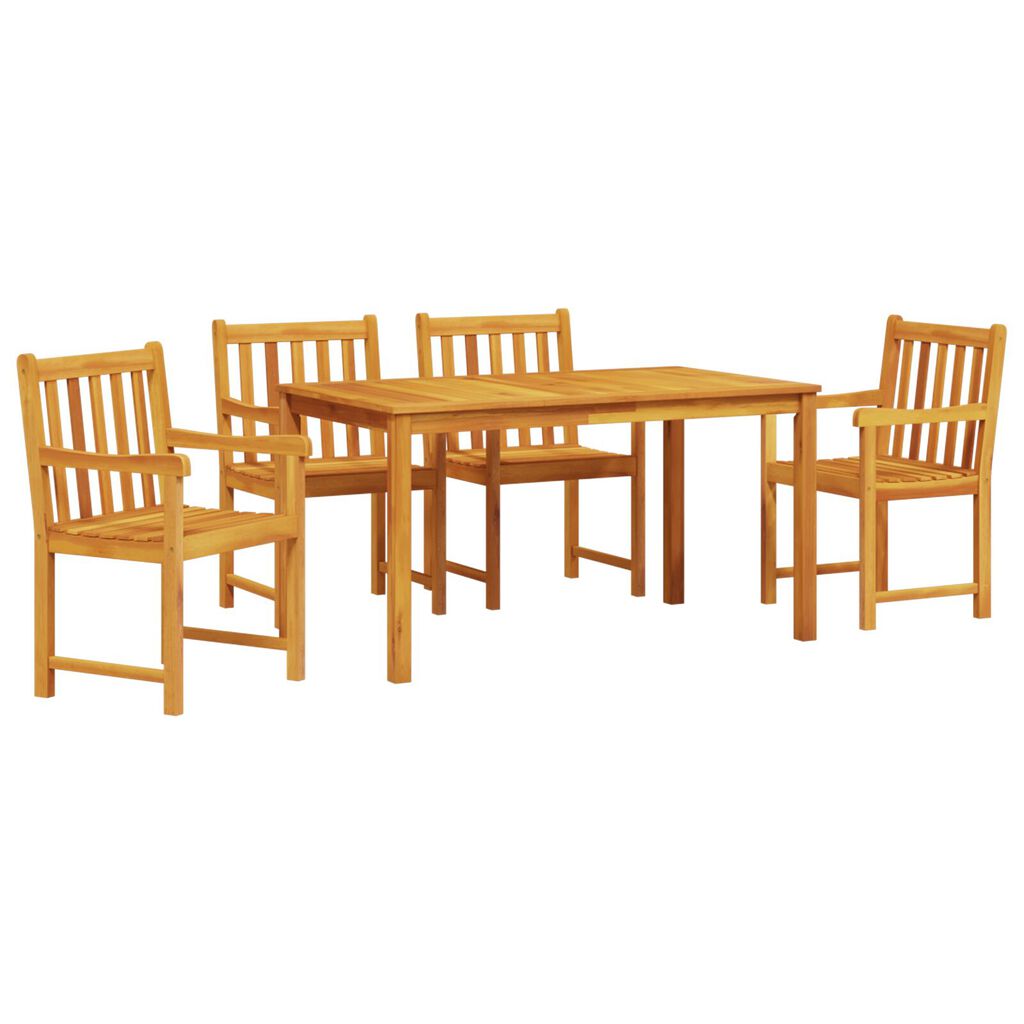 vidaXL 5 Piece Garden Dining Set Solid Wood Acacia