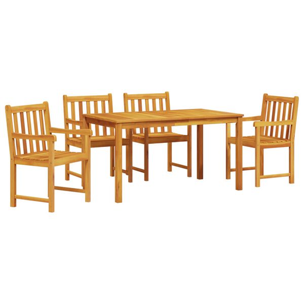 vidaXL 5 Piece Garden Dining Set Solid Wood Acacia