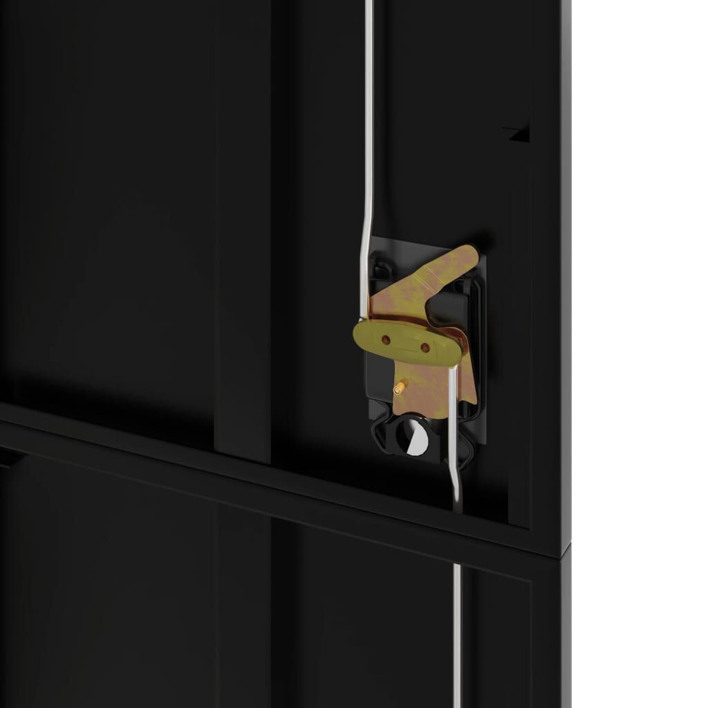 vidaXL File Cabinet Black 105x40x180 cm Steel