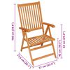vidaXL Garden Chairs 4 pcs with Green Cushions Solid Teak Wood