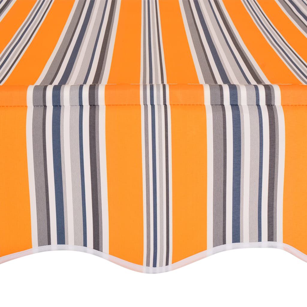 vidaXL Manual Retractable Awning 200 cm Yellow and Blue Stripes