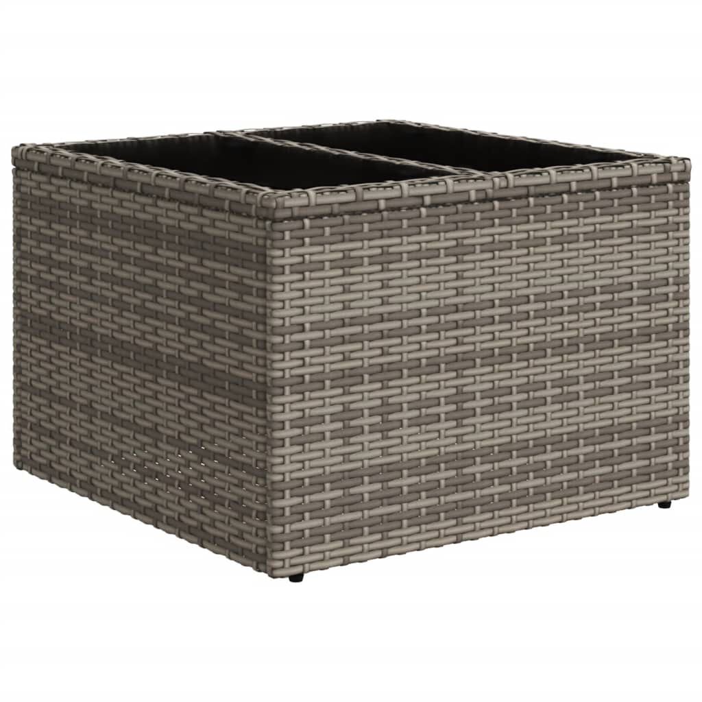 vidaXL 6 Piece Garden Sofa Set with Cushions Grey Poly Rattan