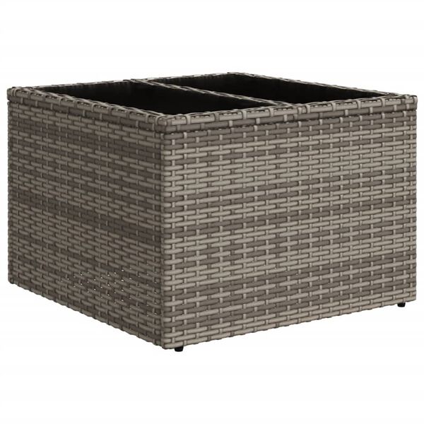 vidaXL 6 Piece Garden Sofa Set with Cushions Grey Poly Rattan