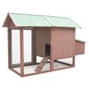 vidaXL Chicken Cage Mocha 170x81x110 cm Solid Pine & Fir Wood