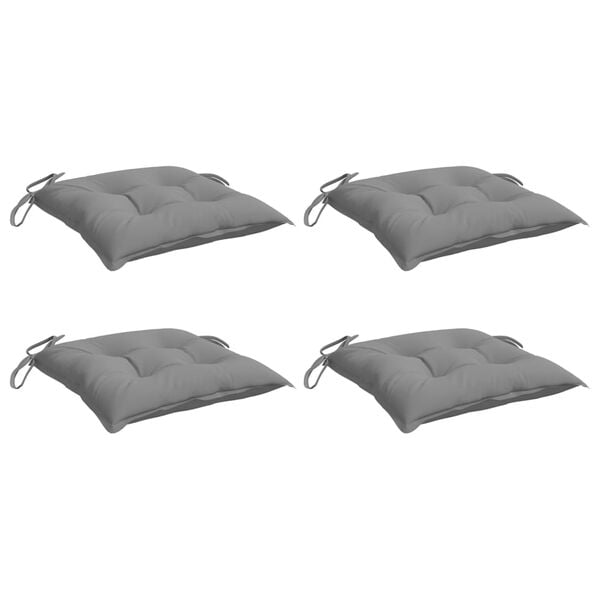 vidaXL Chair Cushions 4 pcs Grey 50x50x7 cm Oxford Fabric