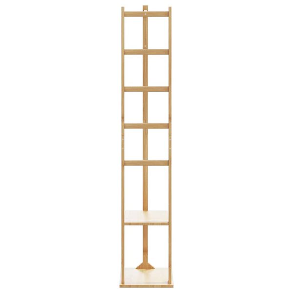 vidaXL Coat Stand with Hooks and Shelves 38.5x30x156 cm Bamboo
