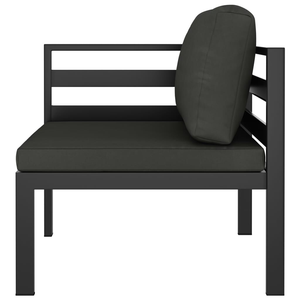vidaXL 8 Piece Garden Lounge Set with Cushions Aluminium Anthracite